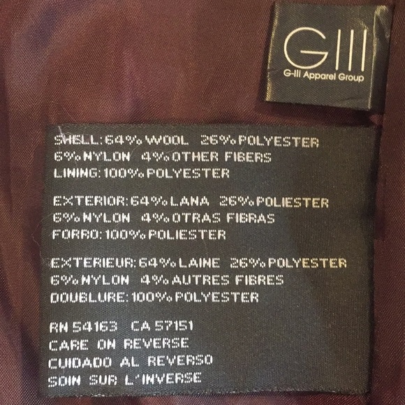 Brand New NWT KENNETH COLE Burgundy Coat - Picture 5 of 5